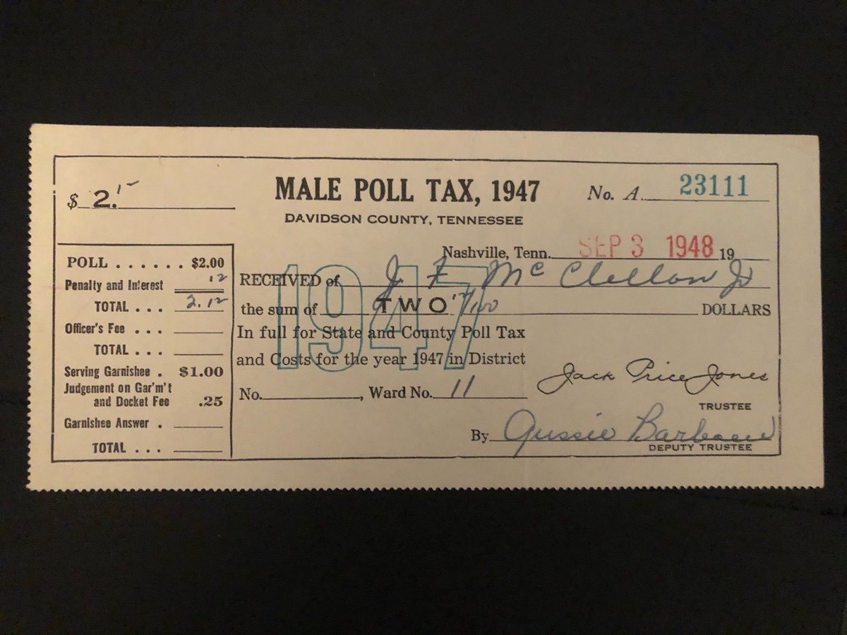 In a government by, of, and for the people, your vote is your power.

My great-grandfather had to take a literacy test and find 3 white men to vouch for him just to register to vote. My grandfather and father had to pay poll taxes to vote.

Voting rights are personal to me. 🧵