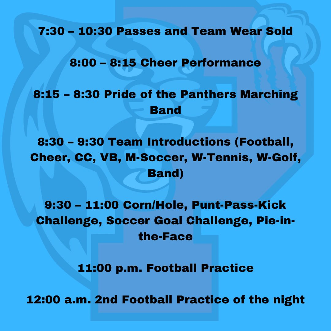 Piedmont High Athletic Booster Club (@piedmonthighbc) on Twitter photo Come out and meet our Fall Panthers! <a href="/PHSATHLETICS5/">PHS ATHLETICS</a> <a href="/PiedmontHSNC/">Piedmont High School</a> <a href="/PiedmontHighATC/">PHS AthleticTraining</a> Come out and meet our Fall Panthers! <a href="/PHSATHLETICS5/">PHS ATHLETICS</a> <a href="/PiedmontHSNC/">Piedmont High School</a> <a href="/PiedmontHighATC/">PHS AthleticTraining</a>