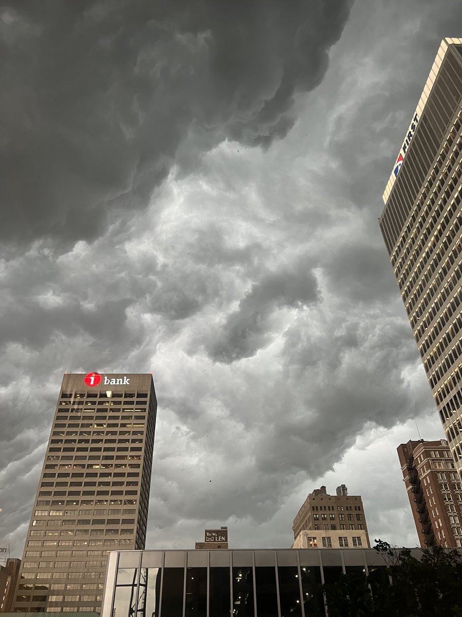Ominous clouds over downtown Memphis right now.