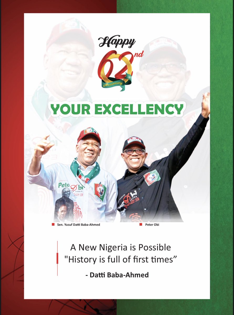 Doc_steena's tweet photo. A cool birthday message from our Vice President to his principal H.E Peter Gregory Obi. https://t.co/QGvArn3XuG