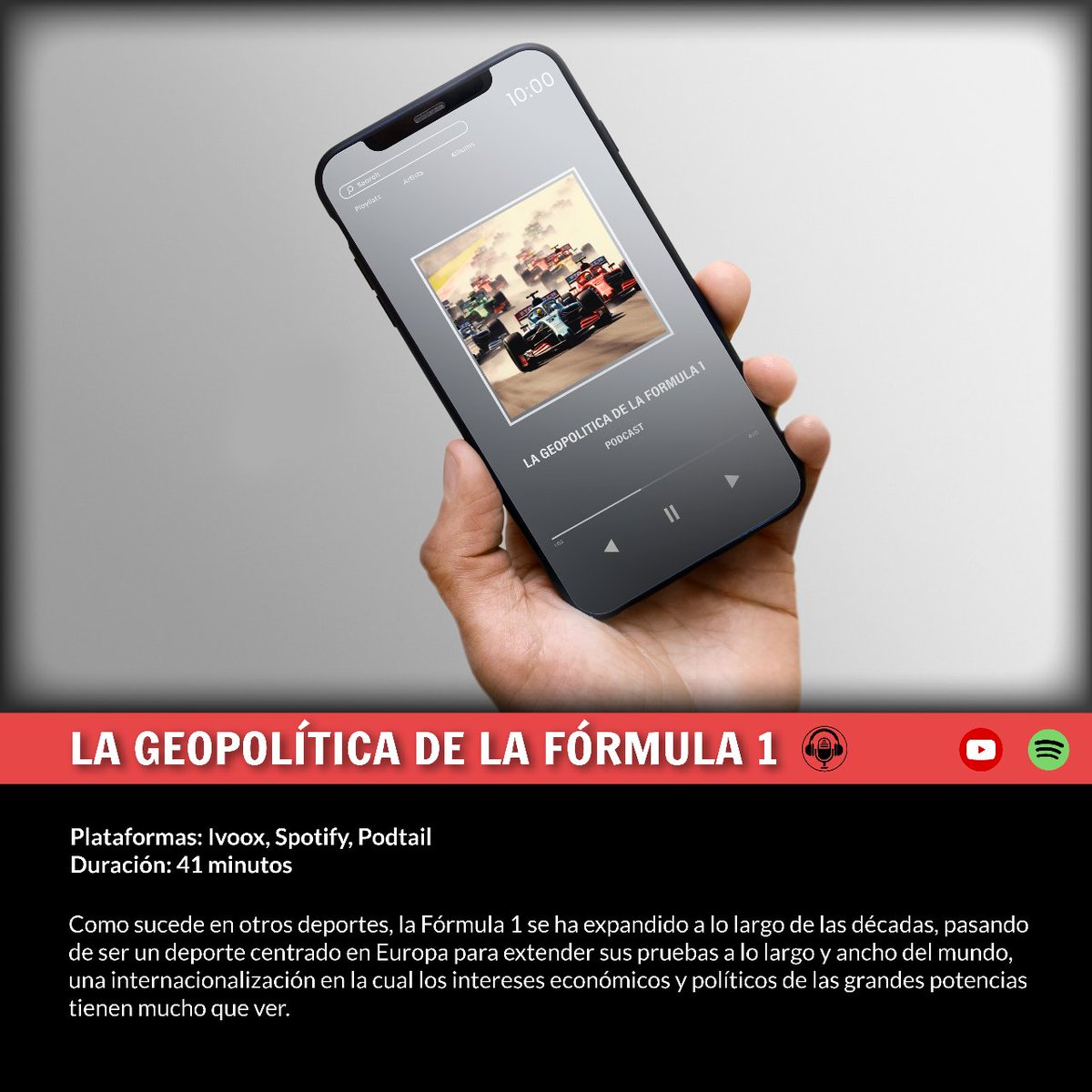 EpicoSports's tweet photo. Nuestra recomendación diaria - Martes 18 de Julio.

Para escuchar🎙: La geopolítica de la Fórmula 1

Link en web.

https://t.co/lr7OOUq3eQ

#formula1 #Recomendacióndelmartes #epicosports #podcast https://t.co/9QpWwKRd4i