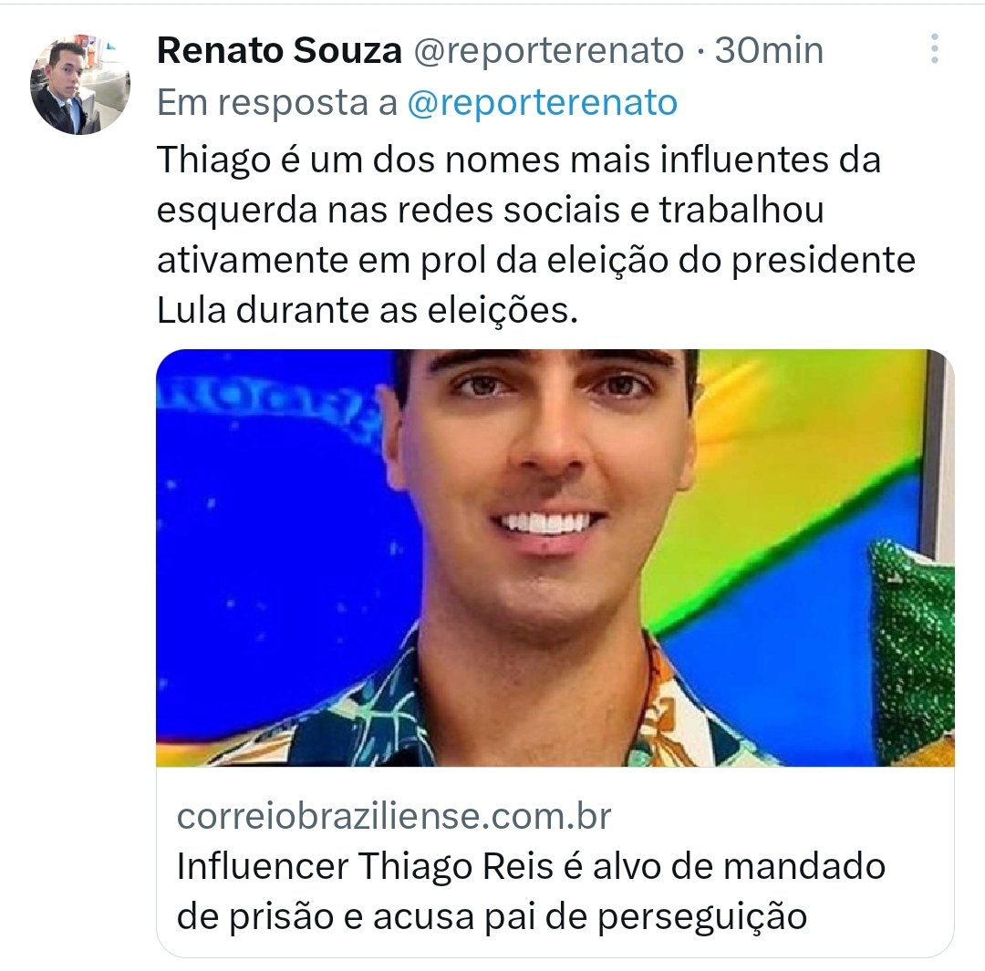 O influenciador de esquerda Thiago Resiste tem prisão decretada por deixar o pai passar fome... Essa é a cara da esquerda que prega amor e prática o ódio.