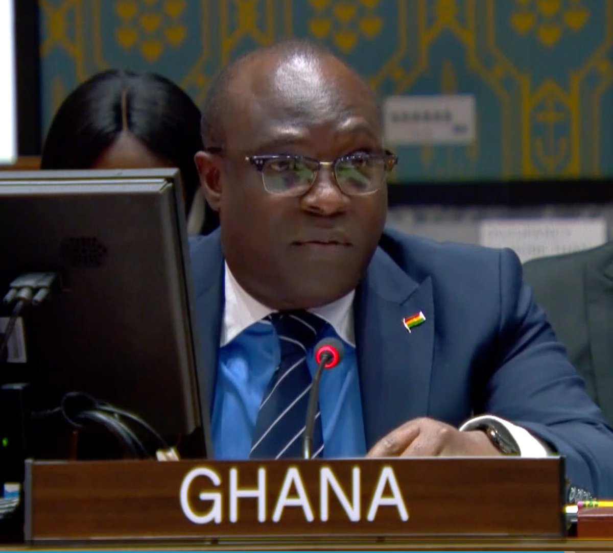 AfricanUnionUN's tweet photo. #UNSCBriefing on #AI & P&S
‘Artificial intelligence, especially in peace & security must be guided by a common determination not to replicate d risks that powerful tech have created 4 the world by their ability to unleash disaster of global proportions.´ - Amb. @HaroldAgyeman 🇬🇭 https://t.co/Dt6lHBxY3V