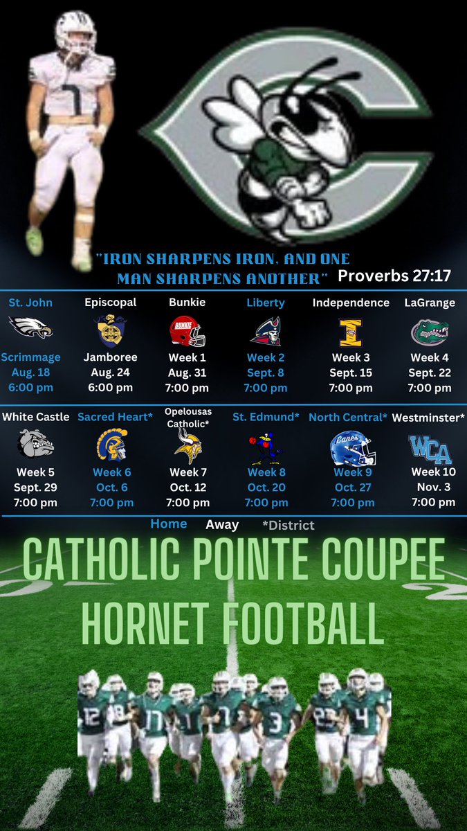 Almost time for some Hornet Football

Proverbs 27:17
