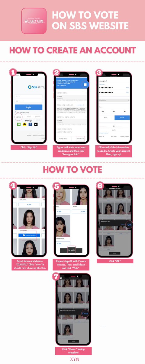 XIAOYUGLOBAL's tweet photo. [🗳️] SBS WEBSITE VOTING TUTORIAL

❕ Voting resets each day at 00:00 KST.
❕You can vote for 8 trainees.

#XIAOYU #샤오위 #UNIVERSETICKET #유니버스티켓 #SBS #fnfentertainment https://t.co/eDQ10vIHY0