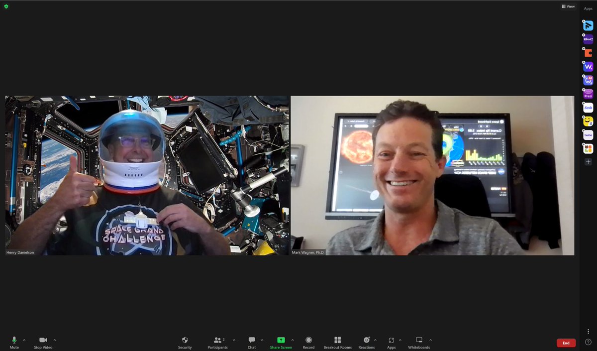 CalPolyCCI's tweet photo. Henry Danielson with #CalPolyCCI presented to the @NASA #STEM Engagement Center MUREP Precollege Summer Institute on #cybersecurity for satellites. Special thanks to Mark Wagner for inviting Henry to present and to David Lockett for organizing the event! #calpoly #space 🧑‍🚀 🚀 https://t.co/I9BeIe87Cm