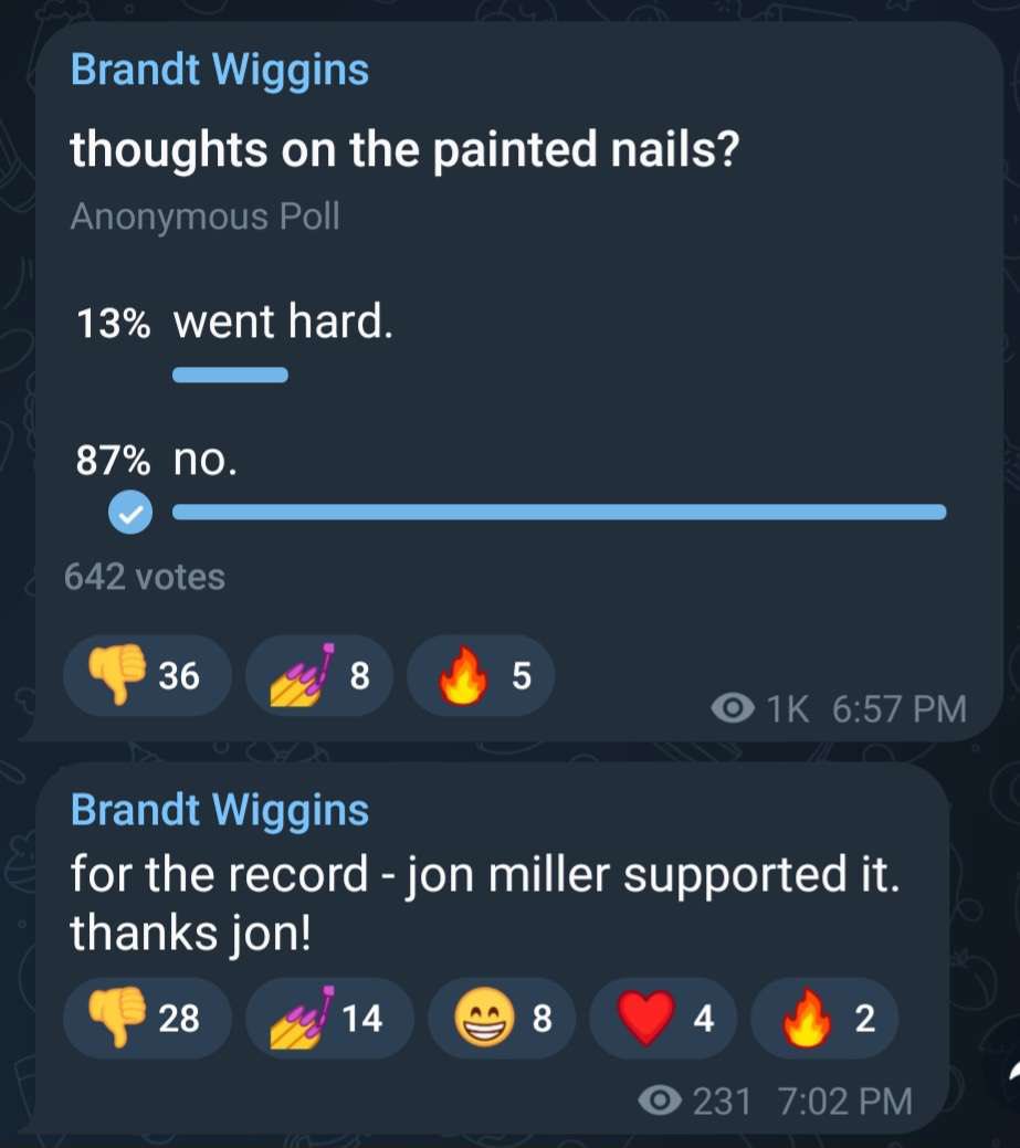 JadenMcNeilLive's tweet photo. Cozy Streamer and Sussy Squad groyper "Based Brandt" painted his nails at the Fuentes rally and says black homosexual groyper, Jon Miller was a huge fan! https://t.co/RVFKlbyLbZ