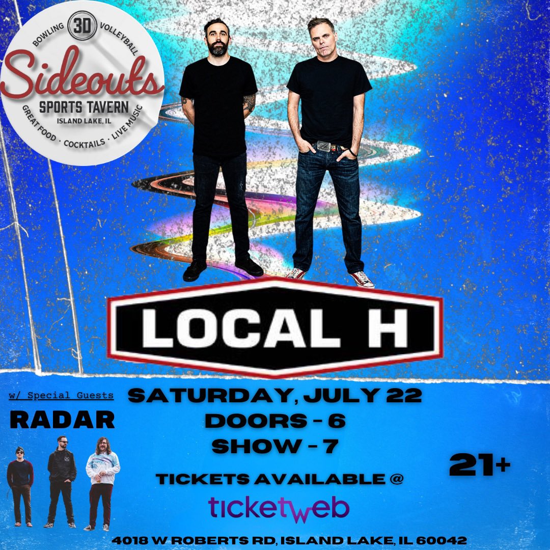 RadarWaves's tweet photo. This Saturday w/ @LocalH 
DM us for cheaper tix! https://t.co/9uLISrJ3Se