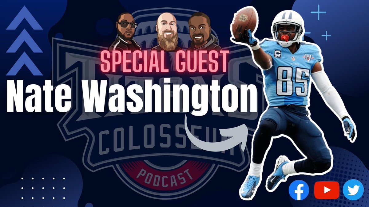 This Friday we have Special Guest Nate Washington joining the show. What questions would you love to ask Nate? #TITANS https://t.co/1kx9zLVCDG