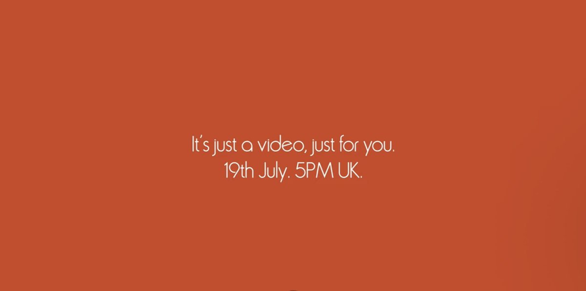 It’s just a video, just for you. Daylight music video coming 19th July. 5PM UK. youtu.be/-UJCMfuFtSQ