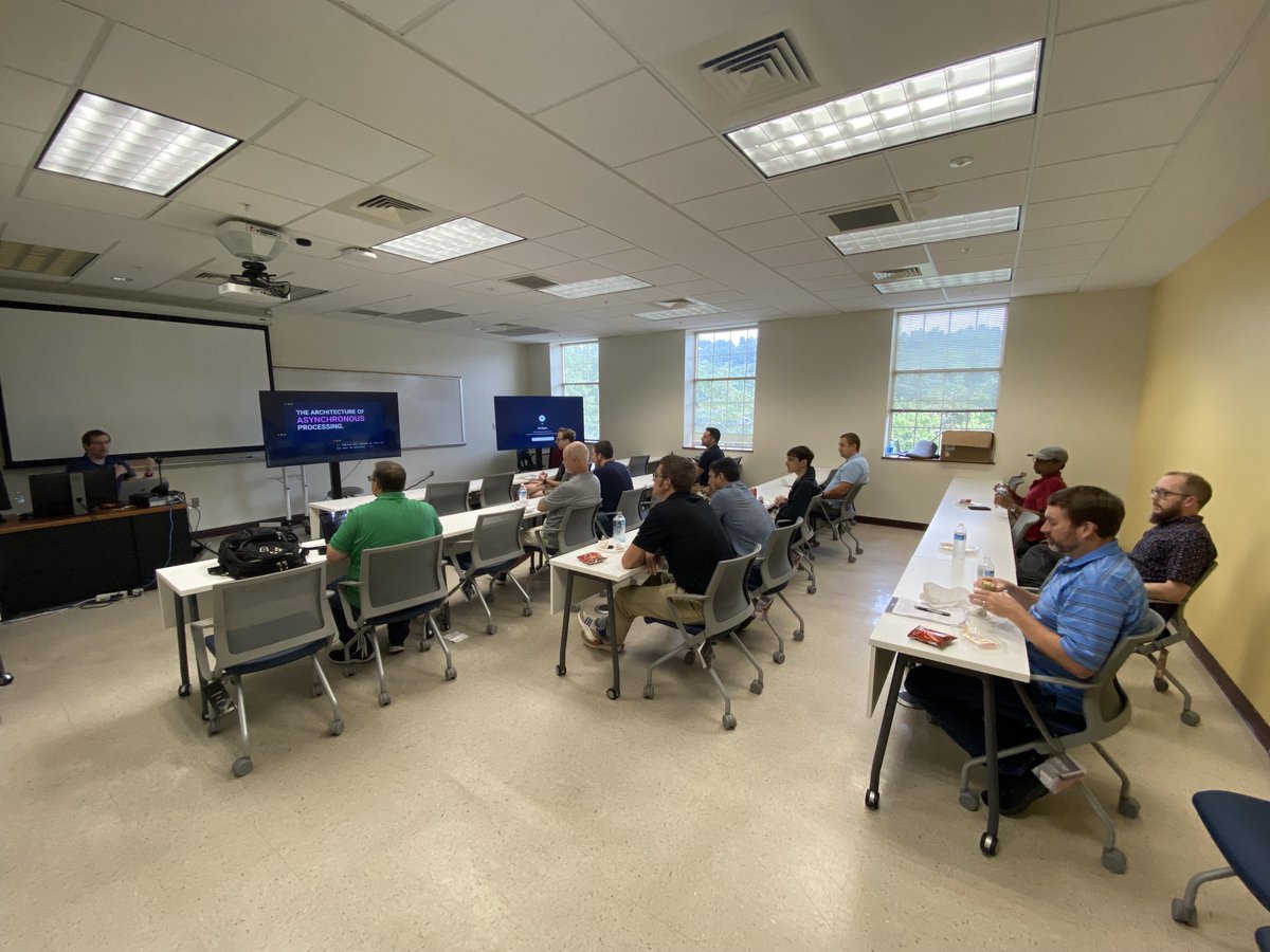 Amazing crowd at the July <a href="/BHMdotnet/">BHM .NET Meetup</a> meetup!!!  Developers must love async architectures!