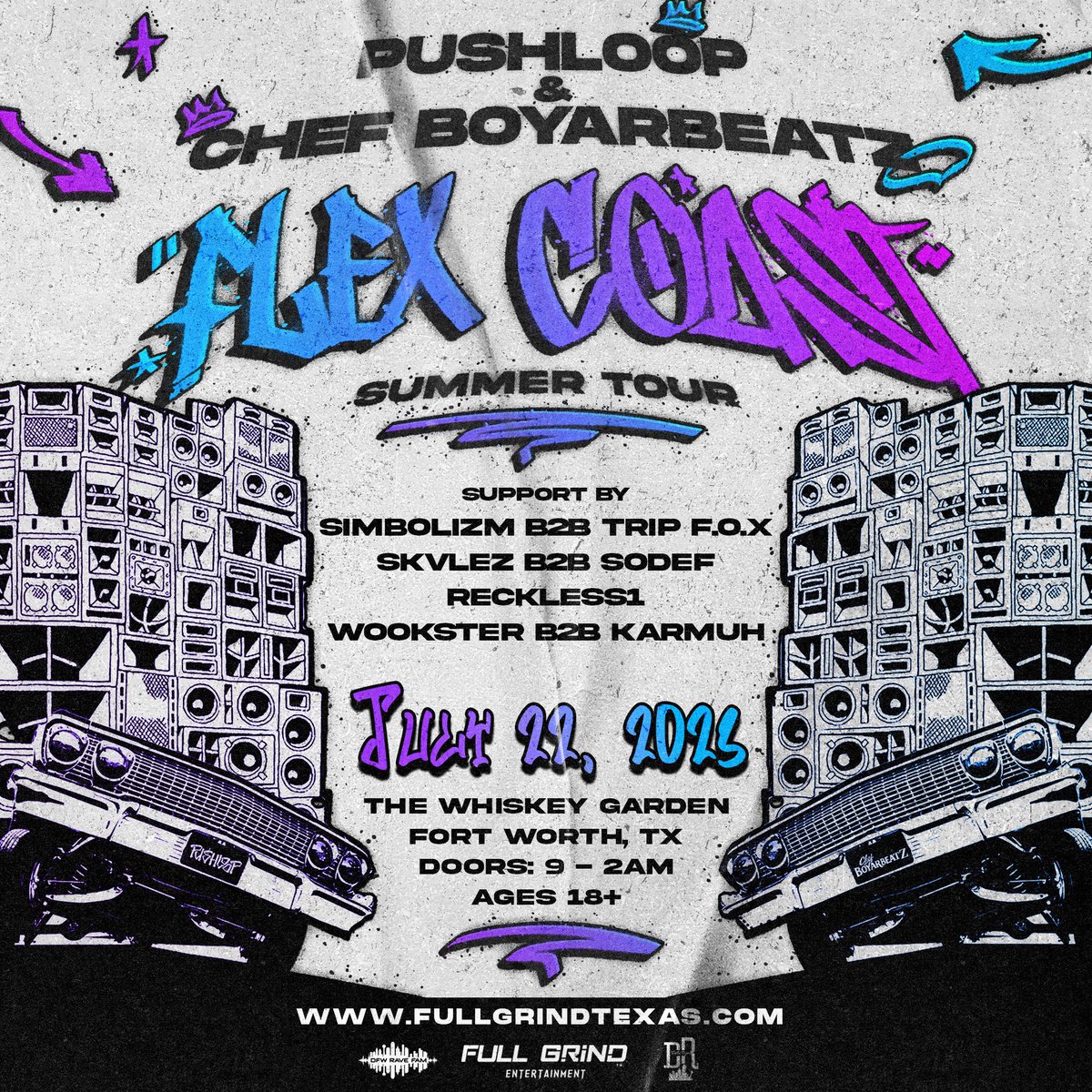 Closing duties with <a href="/Trip_f_o_x/">f.o.x</a> for the <a href="/pushloopmusic/">Pushloop</a> X <a href="/chef_boyarbeatz/">chef 🅱️oyarthinkbreak</a> FLEX COAST TOUR 🫡
S/O <a href="/FullGrindTexas/">Full Grind Entertainment</a> for bringing us on for this very special B2B (you know we gonna go in for <a href="/SOUNDSFROMBEL0W/">SOUNDS FROM BELOW</a> 💨) see you there pardner 🤠