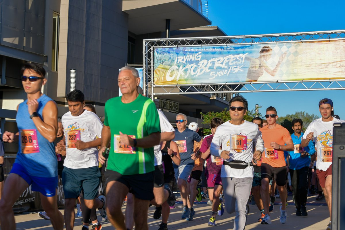 Get your Team Ready for the Oktoberfest Run!
Look forward to cooler temperatures at the 4th Annual Irving Oktoberfest Half Marathon on September 30 at Toyota Music Factory.
Enjoy scenic routes, awesome swag, and a hassle-free experience with your friends, family, and co-workers.