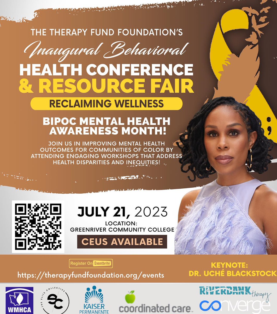 Converge Media (@wwconverge) on Twitter photo Ashley McGirt (<a href="/Therapywithash/">Ashley McGirt</a>) invites you to the first annual Therapy Fund Foundation behavioral health conference and resource fair. The event will take place at Green River Community College and feature a keynote address by Dr. Uché Blackstock.
More: ow.ly/mJPU50OEhlE Ashley McGirt (<a href="/Therapywithash/">Ashley McGirt</a>) invites you to the first annual Therapy Fund Foundation behavioral health conference and resource fair. The event will take place at Green River Community College and feature a keynote address by Dr. Uché Blackstock.
More: ow.ly/mJPU50OEhlE