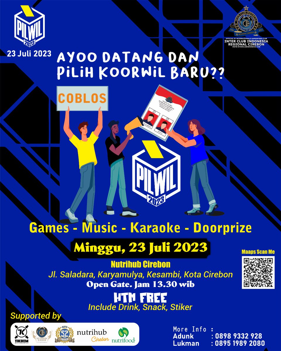 Good morning everyone
Selamat tahun baru Islam 1445H
Oh iya.... MinTik mau share event ICI Cirebon neh... Apaan tuh? Pemilihan korwil baru neh <a href="/InterClubIndo/">Inter Club Indonesia</a> #forzainter #avantiICI #iciregionalcirebon #internonaCirebon