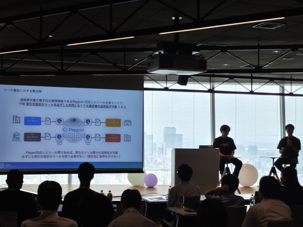 hiro_gm's tweet image. 課題感とPeppolメリットをご説明
業務効率化になりそうですね❗️

#ネスカン
#nestConference2023  #帳票DX編 
#invoiceAgent #SVFCloud
#Peppol #デジタルインボイス
#データ活用 #経理DX #電子帳簿保存法