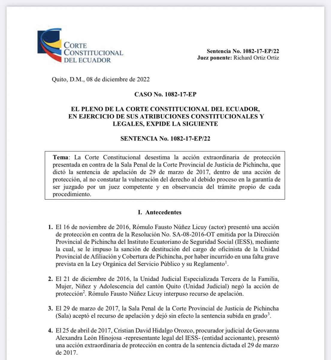 📚¿Puede un acto administrativo ser objeto de acción de protección?

📌  “la Corte ha considerado que la competencia en una acción de protección no depende de la calidad del acto que se impugna, sino que el fundamento de la demanda sea la existencia de una vulneración de derechos