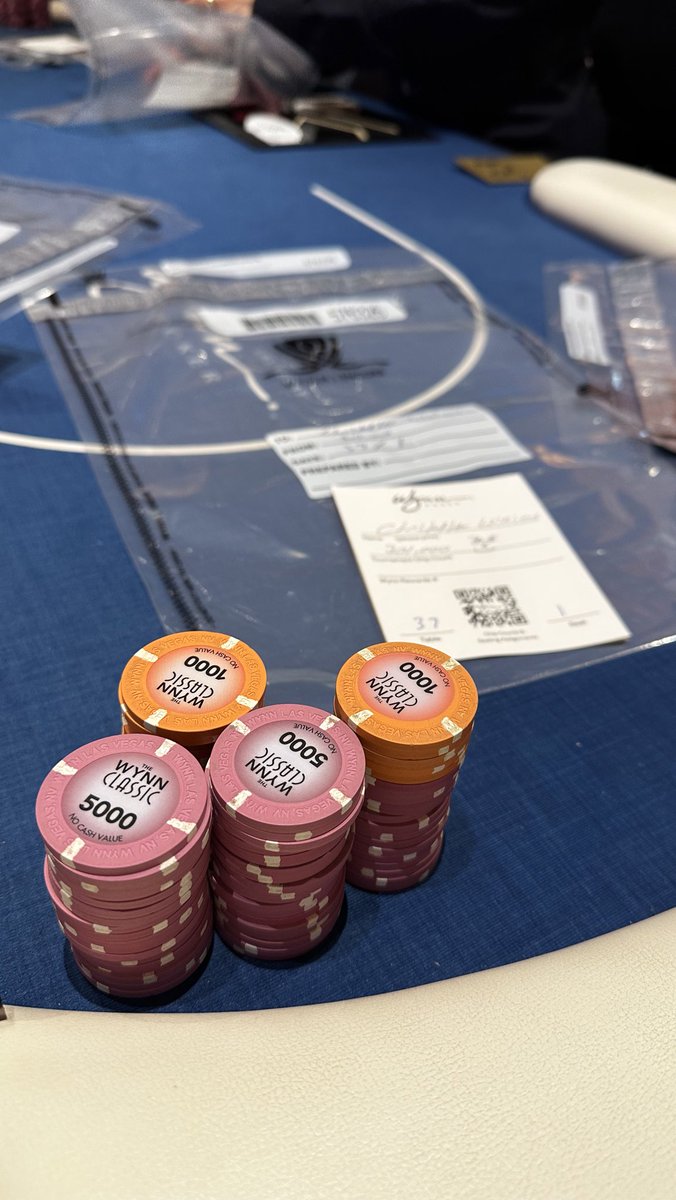 First Tournament I played all summer.<a href="/WynnPoker/">Wynn Poker Room</a> 
WSC employee event. Somehow putting 301k in the bag. Time to spin it up tomorrow.