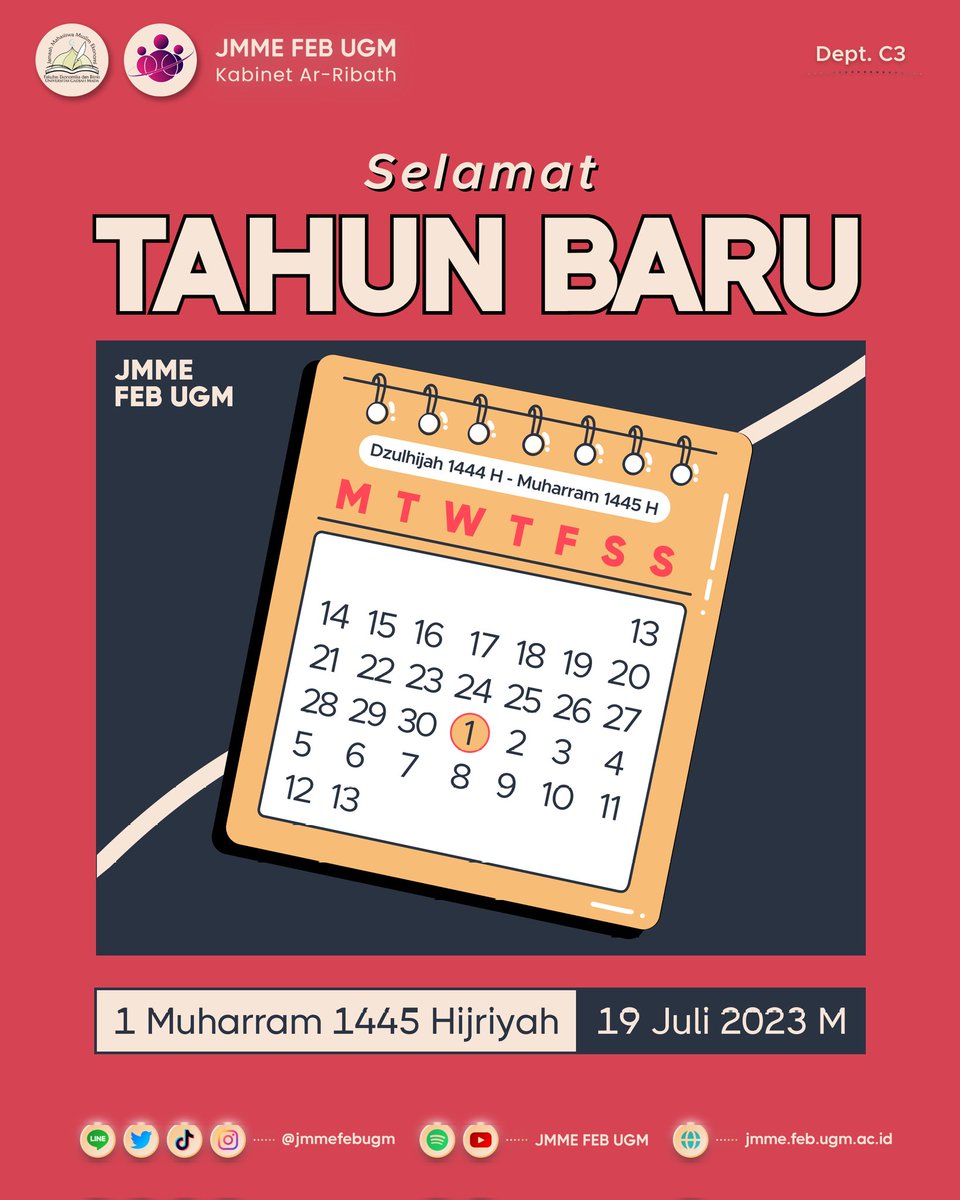 Tidak terasa kita sudah memasuki tahun baru 1445 Hijriah. Pada momen ini kita dapat memuhasabah diri, merenungkan tindakan dan keputusan yang telah kita ambil selama ini. Kemudian memperbaiki serta meningkatkan kualitas diri untuk menjadi pribadi yang lebih baik lagi ke depannya.