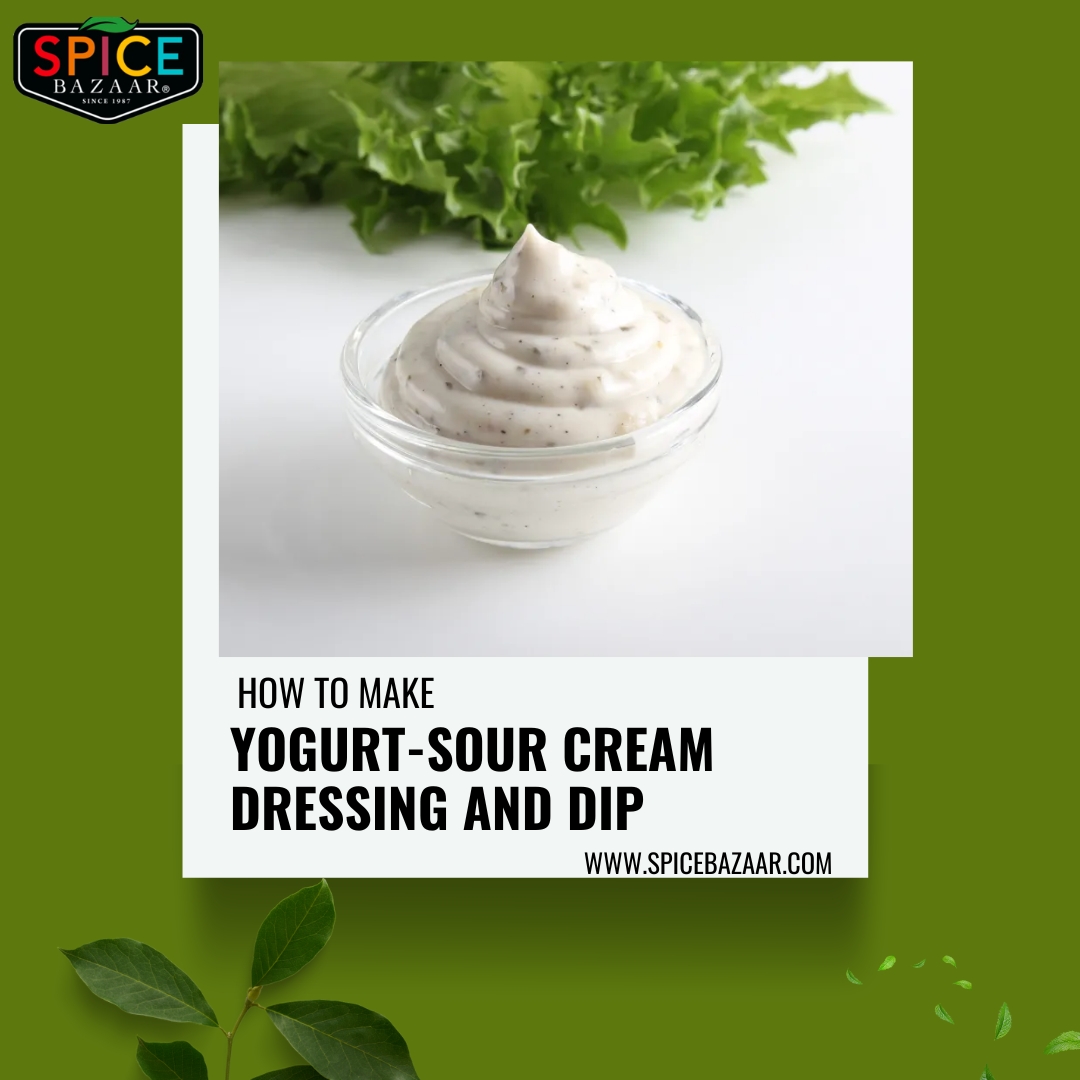 Enhance your culinary creations with our irresistible recipe for Yogurt Sour Cream Dressing and Dip. 
.
.
.
.
.
.
#RecipeOfTheDay #FoodieFavourites #DeliciousDips #CreamyGoodness #YogurtSourCreamDressing #SpiceBazaarRecipes #FoodLovers #TastyTreats