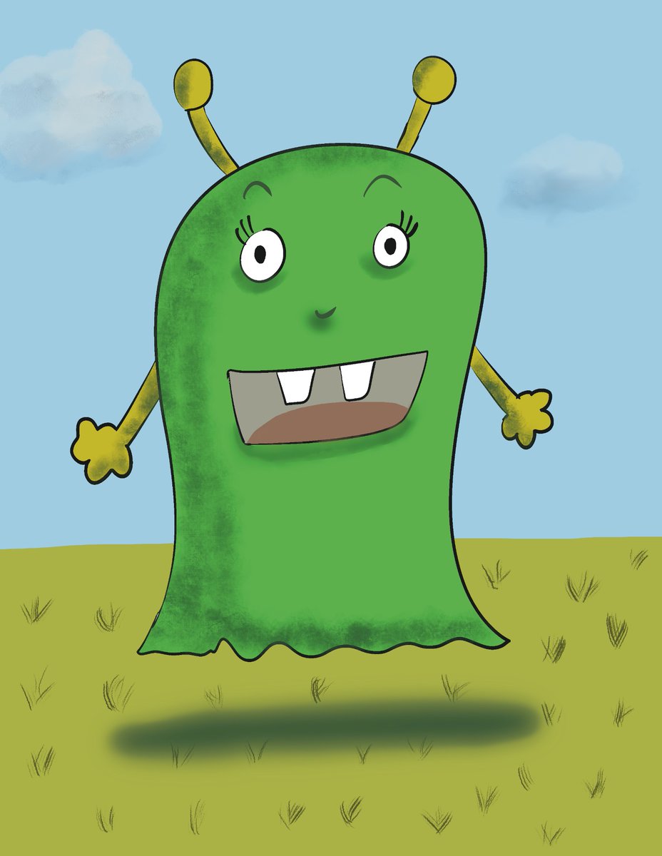 Class #2 with @Jarrett_Lerner Drawing Monsters. Here’s a friend for Norman.
