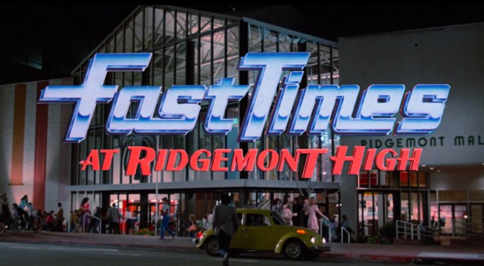 Fast Times at Ridgemont High (1982)
Director: Amy Heckerling
Music: Various artists https://t.co/6Bp5g1I9Kq