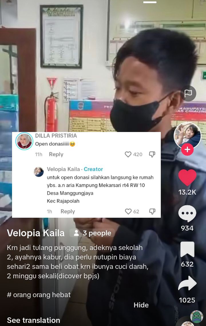 tanyarl 

adeknya jualan buat sekolahin dua adiknya, beli obat ibu nya yang cuci darah seminggu dua kali😭💔

kasian sampe gemeteran waktu cerita huhu ada yang deket dari alamat rumah adik ini gak ya? aku mau titip sedikit buat adiknya😭