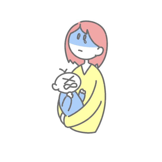産後うつになる女性     femtech-illustration.com/84-… #フェムテック #フェムテックイラスト #産後うつ