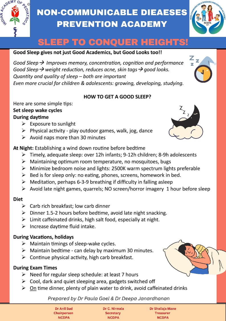 Sleep: The Key to Healthy Childhood Development. Join IAP as we shed light on the importance of quality sleep for children's overall well-being.

#HealthySleepHabits #ChildhoodDevelopment #IndianAcademyofPediatrics #sleep #sleeping #pediatrics #pediatrician #children #childcare