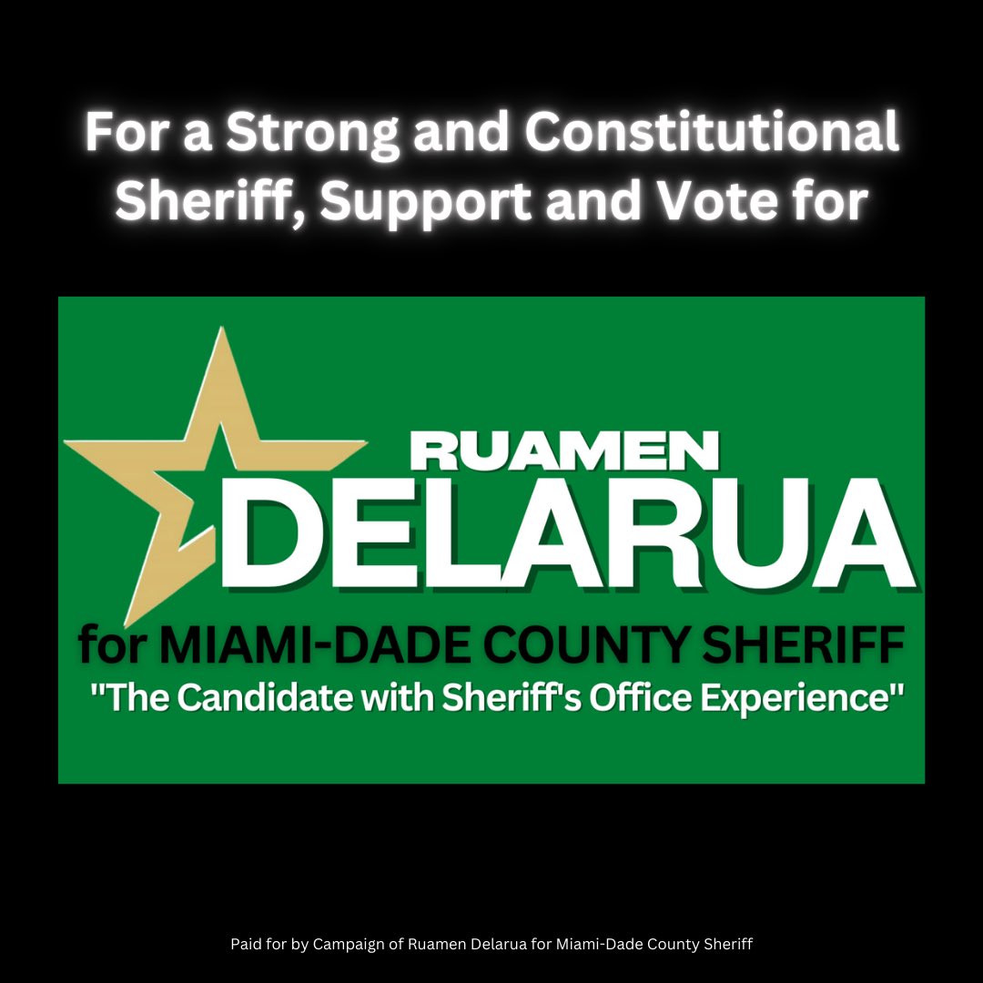 Sheriff_DeLaRua's tweet photo. Welcome to another “Topic Tuesday” reminding Miami-Dade County citizens of their Constitutional Rights. #miamidade #miamidadecounty #TimeForNewLeadership #TimeForChange #DelaruaForSheriff2024 #ConstitutionalSheriff https://t.co/ICh2MyXeM1