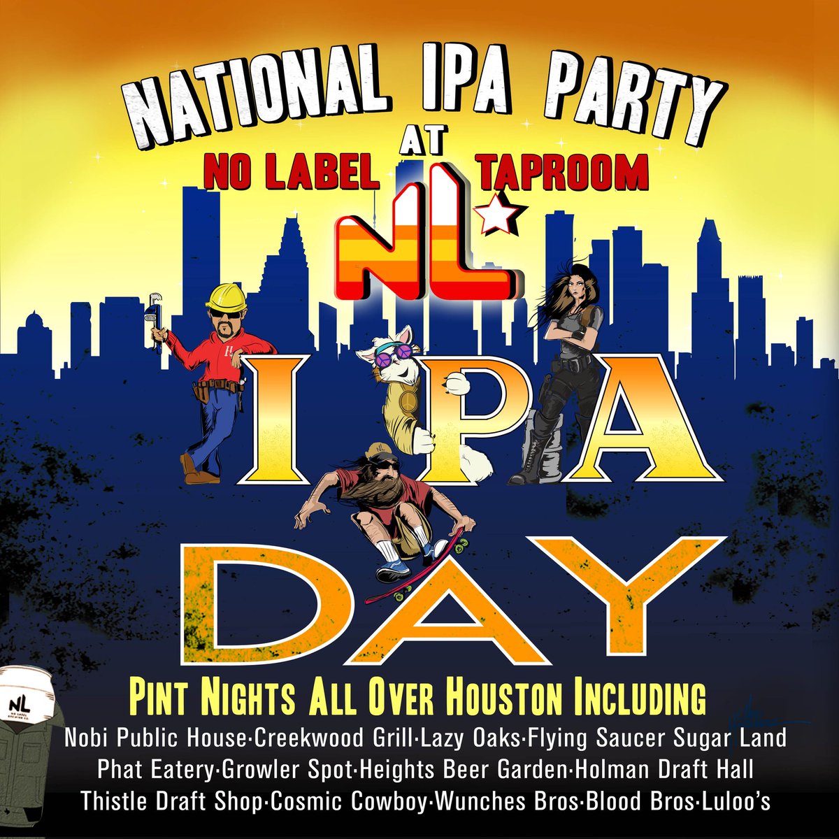 Mark your calendars - NATIONAL IPA DAY is Thursday, August 3rd and we're throwing parties all over the city with our WORLD BEER CUP WINNING WEST COAST IPA, CALI BOY!

IPA DAY PARTY at the taproom with Cali Boy, Sittin' Sidehaze, Warrior Road RYE IPA, Mind Your Own Business Sour… https://t.co/ry0hDFE1YI https://t.co/n1pmuqAkR9