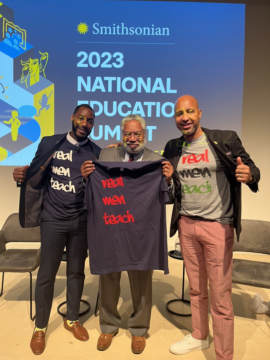 “I’m just a boy from Jersey, like Secretary Bunch, who grew up with Black men surrounding me who wouldn’t let me fail…<a href="/RealMenTeach2/">Real Men Teach</a> is my way of giving all kids what I had!”

Honored to join <a href="/SmithsonianSec/">Lonnie G. Bunch III</a> &amp; <a href="/jermar_rountree/">Jermar Rountree</a> today! 
<a href="/SmithsonianEdu/">Smithsonian Education</a> <a href="/smithsonian/">Smithsonian</a>
