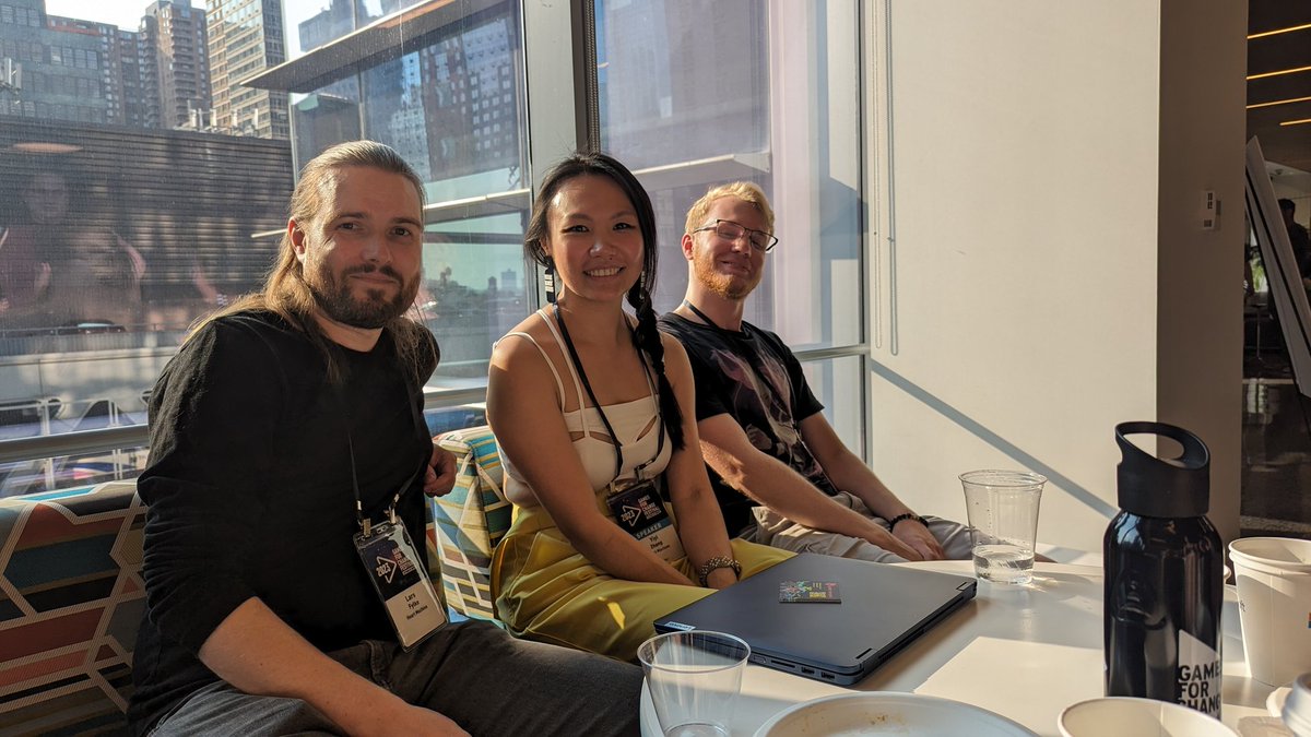 yiyiwzhang's tweet image. Thanks @G4C it was a blast! So fun to finally meet Lars, our lead eng @HeartMachineHQ in person, see @GasMaskedFellow again, and talk my face off about @gumbo_nyc and @GlitchCityLA as critical elements to the game dev ecosystem.

#g4c #g4c2023