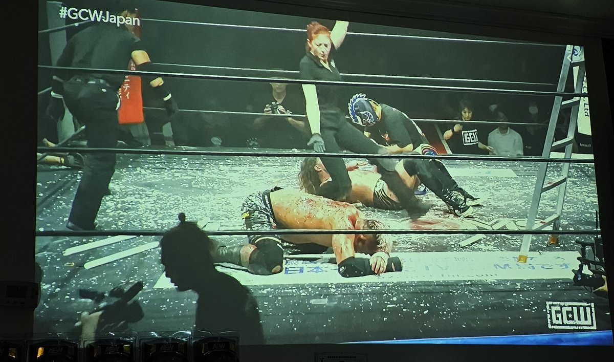 franklin_rizo's tweet photo. What a fucken match! #GCWJapan #GCWinJapan #GCW Man, they killed it! @GCWrestling_ @JANELABABY https://t.co/auB9zk1xjl