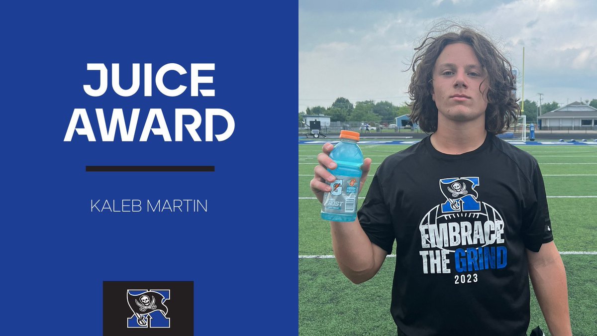 Congrats to @kmart_63_ on winning the Juice Award today. He has really picked up the pace and leadership the past couple of weeks. #EmbraceTheGrind @XeniaAthletics @PaxtonBartley63