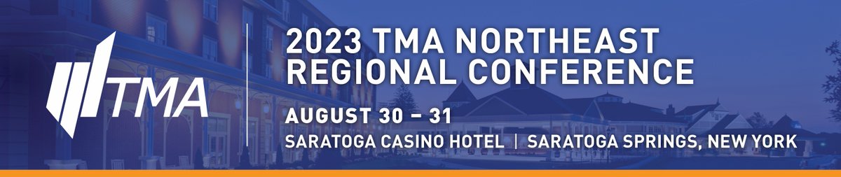 **Hotel Block Ends July 21**
This premier joint event includes networking, golf, tennis, the Saratoga Race Course &amp; professional development opportunities. <a href="/TMAConnecticut/">CTTMA</a> <a href="/TMALongIsland/">TMA Long Island</a> @TMANewJersey <a href="/TMANewYorkCity/">TMA New York City</a> <a href="/TMAnortheast/">TMA Northeast</a> <a href="/UNYTMA/">UNY TMA</a> 
Visit: shorturl.at/lsxzY