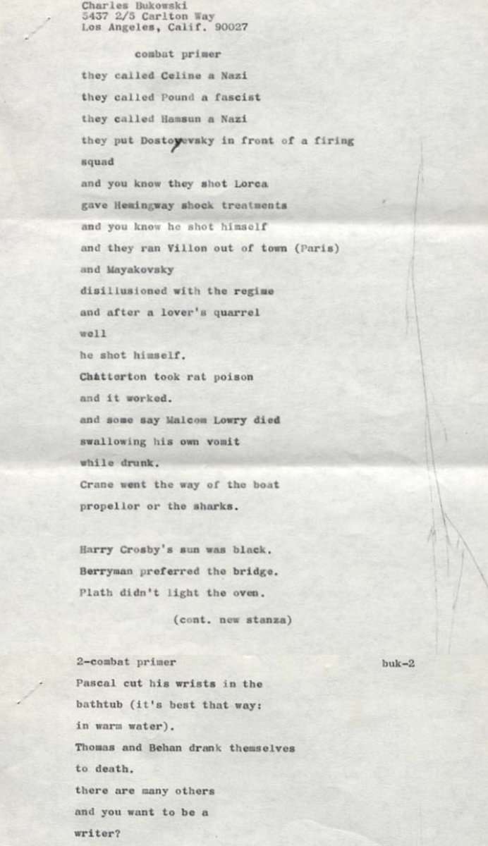 TheWinston_'s tweet photo. Bukowski sitting at his typewriter every night. Never before the suns down. 6 pack of cheap. 2 bottles of wine. Red. The ‘saddest’. His goal, 10 pages. Then: worship, his church &amp; religion. Morning comes. Blacks in. Now to decipher everything that happened last night https://t.co/lC9nPslxJj