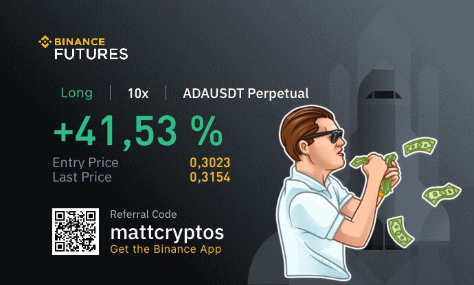 MattBcryptos's tweet photo. Salio un long a #ADA
#Binance #ADAUSDT #Traders #FuturesTrading #FYRS ๐๐โโ๏ธ๐ฐ https://t.co/c5KBFscW8o