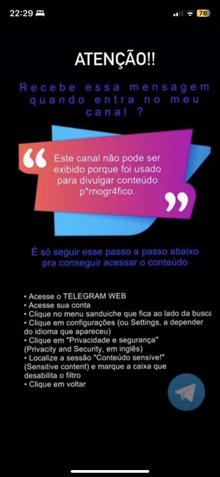 Para quem n&atilde;o est&aacute; conseguindo acessar nosso grupo do Telegram, aqui a solu&ccedil;&atilde;o.  Depois que seguir o