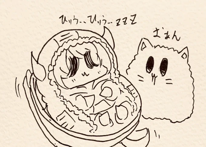 甜花ちゃんをお世話するもち猫さん🐈