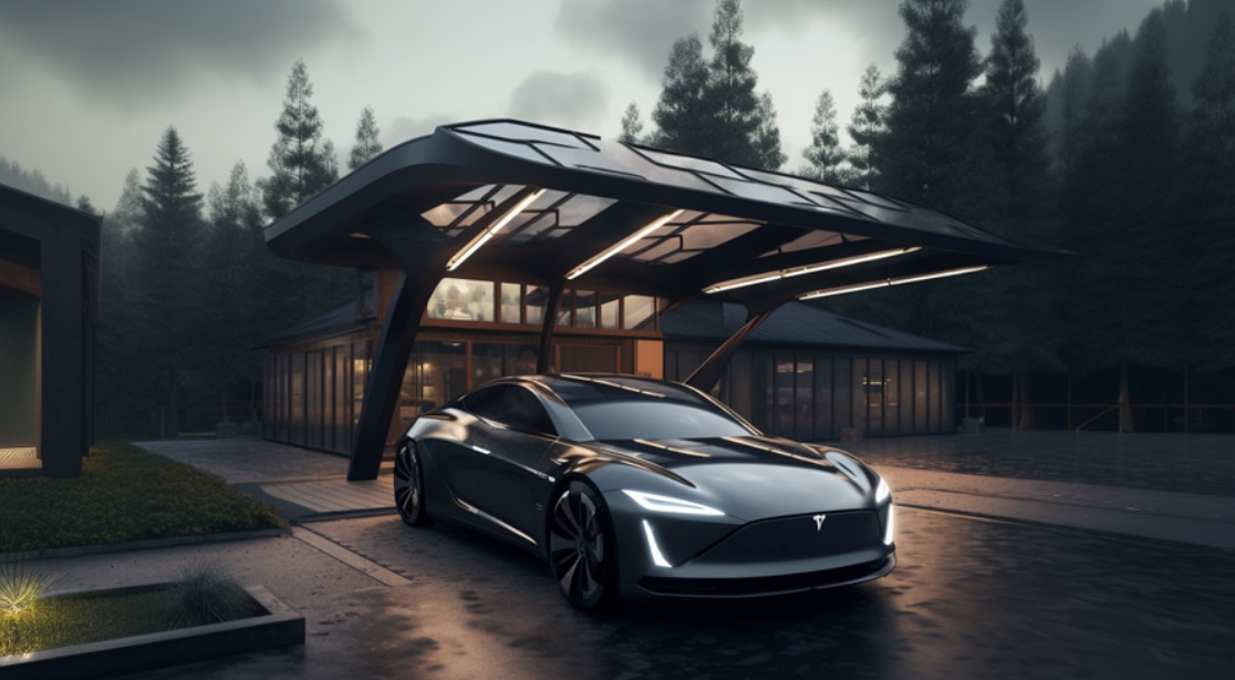 automateon's tweet image. A new US supercharging site hints at a &quot;Cyber Canopy&quot;. Whether this is different from what some US &amp;amp; EU sites already have or just marketing-speak inline with 1st deliveries of Cybertruck is unclear.

It does highlight the need for shade at most sites.
zpr.io/3Xd3jQdyu5tU