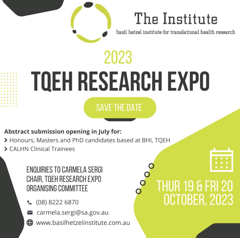 Join us for #TQEH ResearchExpo 2023 on the 19th and 20th of October

Abstract submissions are now open!