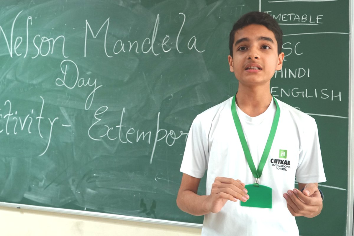chitkara_school's tweet photo. Chitkara International School, Chandigarh, conducts an illuminating Extempore for the winsome students of Grade 8
#CIS #oratorsquad #squadactivity #nelsonmandeladay #speech #debate #learning #ChitkaraInternationalSchool https://t.co/DFpEzBkUNs