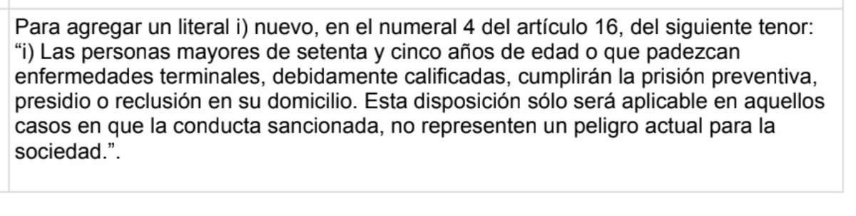 RodRettig's tweet photo. Esta enmienda de Republicanos es para literalmente incendiar la pradera. 

En simple:

1. Condenados de Punta Peuco + de 75 años a la casa.

2. Condenados criminalidad normal de + 75 años, se quedan presos.

("peligro actual para la sociedad" es la clave de la enmienda) https://t.co/Rh5HoPFVKo