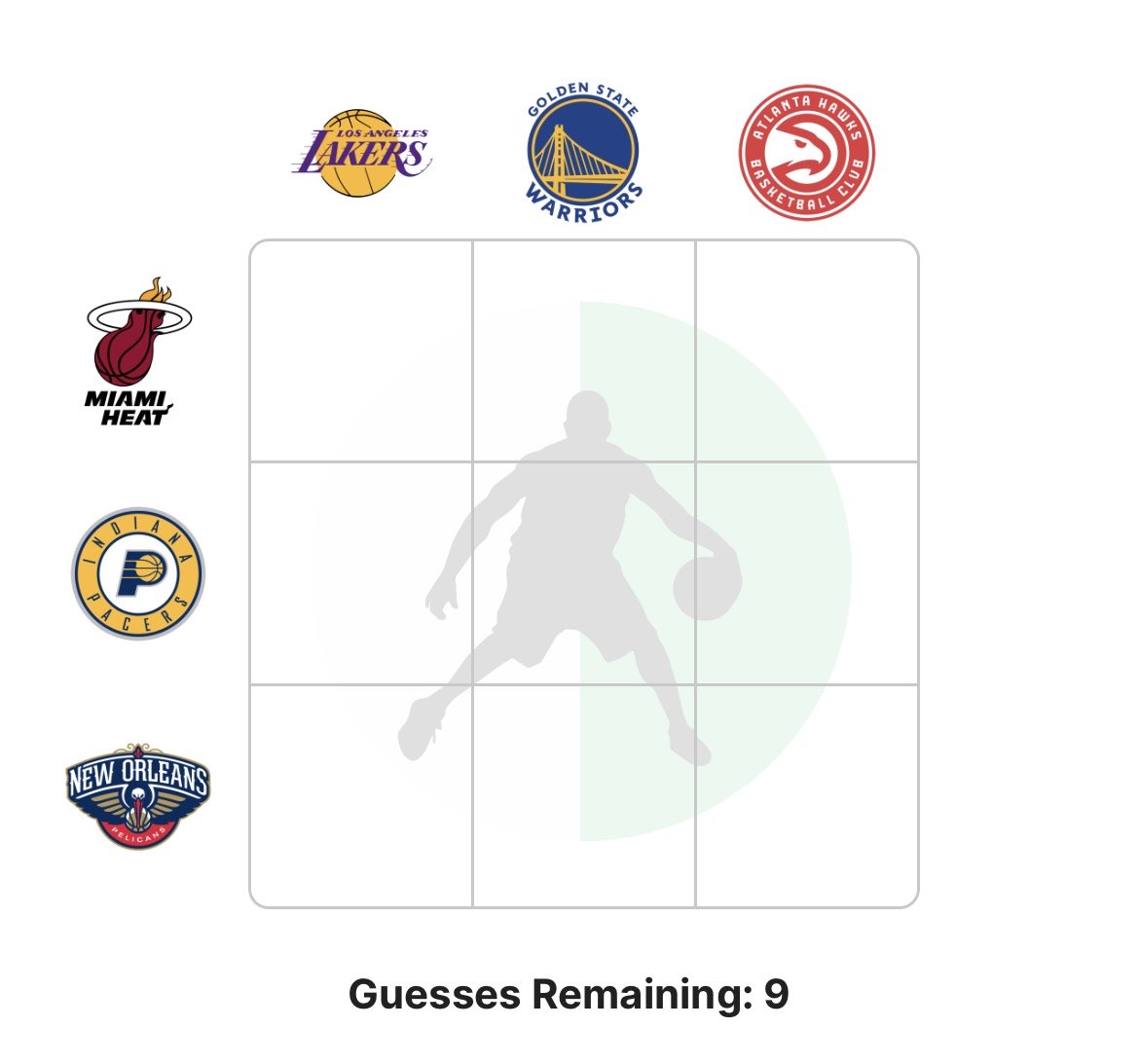 NBA Crossover Grid answers for today August 9