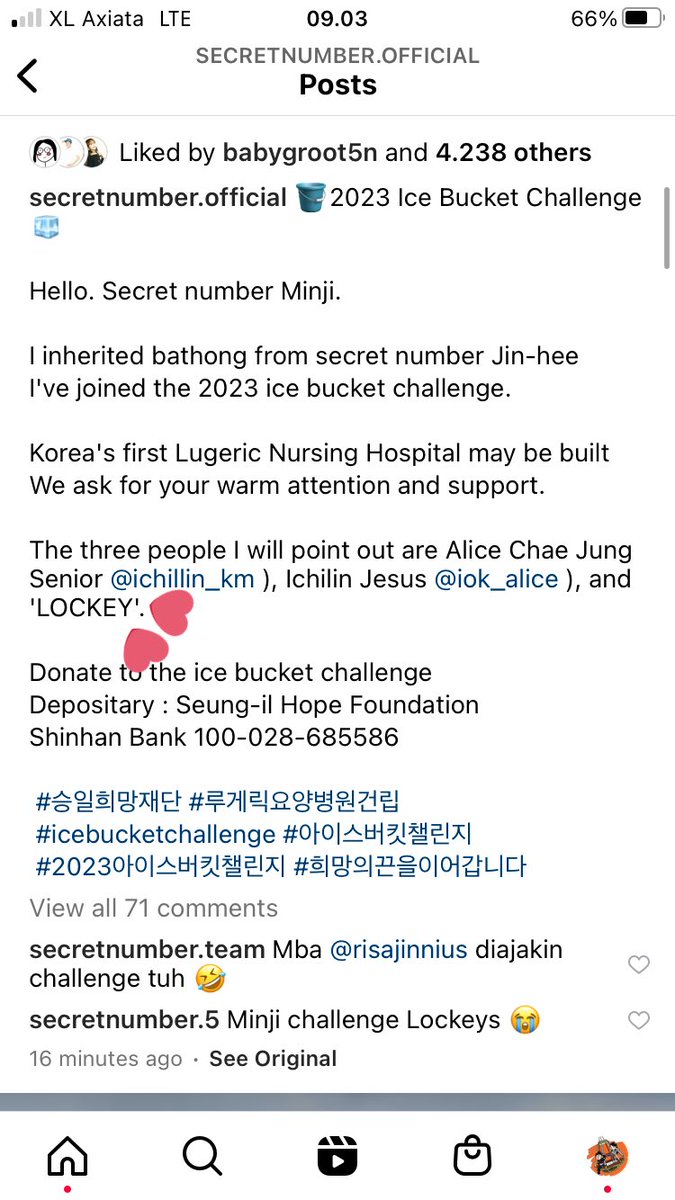 RizJuku's tweet image. Yorobun, Minji is asking Lockeys to do the  #icebucketchallenge 😆

Will I do it?? Who will I nominate?? Let's see 🤪🫣
@5ecretNumber @JP_5ecretNumber #SECRET_NUMBER #시크릿넘버 #승일희망재단 #루게릭요양병원건립 #아이스버킷챌린지 #2023아이스버킷챌린지 #희망의끈을이어갑니다