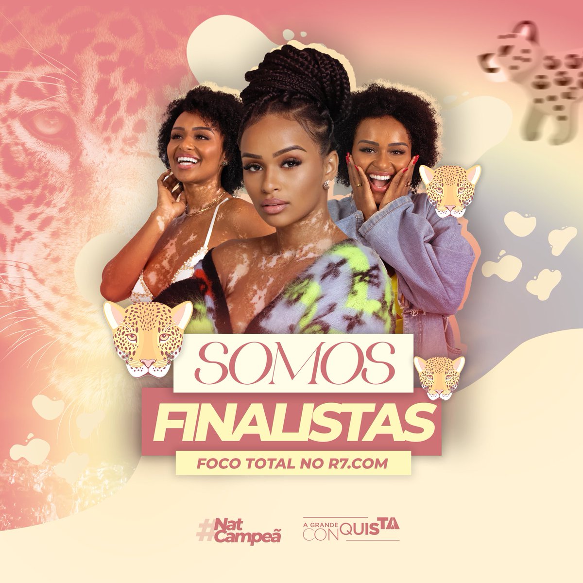 CHEGAMOS NA GRANDE FINAL!!!!!! 

Chegou a nossa hora de fazer Natália Deodato campeã da primeira edição de A Grande Conquista. Lutamos até aqui e daqui é para o título e tudo isso só depende da gente. Então muito foco, BAD NAT CAMPEÃ está cada vez mais perto! 💖💪🏾 #NatáliaCampeã