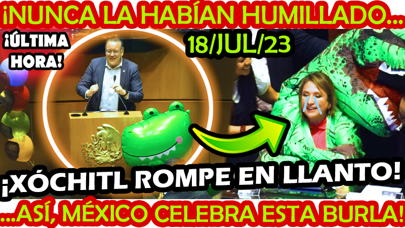 ESPOLITIC's tweet photo. ¡ X Ó C H I T L R O M P E E N L L A N T O ! Nunca la habían humillado así, México celebra esta burla !
https://t.co/q3lB5DqQtu
#XochitlGalvez #SENADO #EMPRESAS #HighTechServices #OMEI #SENADORA #INDIGENA #ClaudioXGonzalez #PRIAN #PRI #PAN #PRD #ELECCIONES https://t.co/tacp8ZwMHs