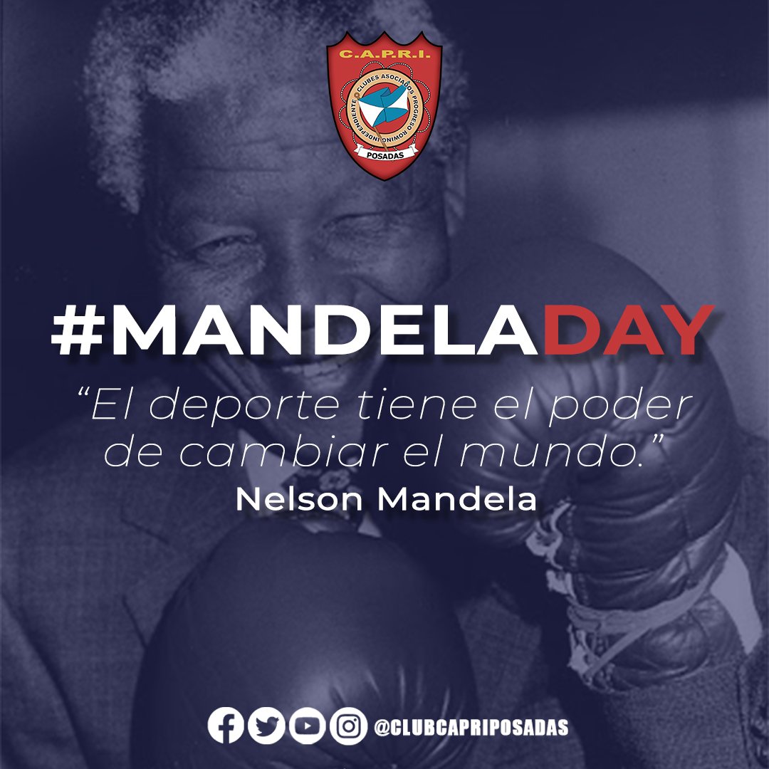 👉  Un día como hoy hace 105 años nacía en Sudáfrica uno de los líderes más influyentes de la historia moderna, Nelson Mandela. 

🏢 En 2009 la Asamblea General de las Naciones Unidas proclamó el 18 de julio Día Internacional de Nelson Mandela.

#ComunidadCapri #MandelaDay