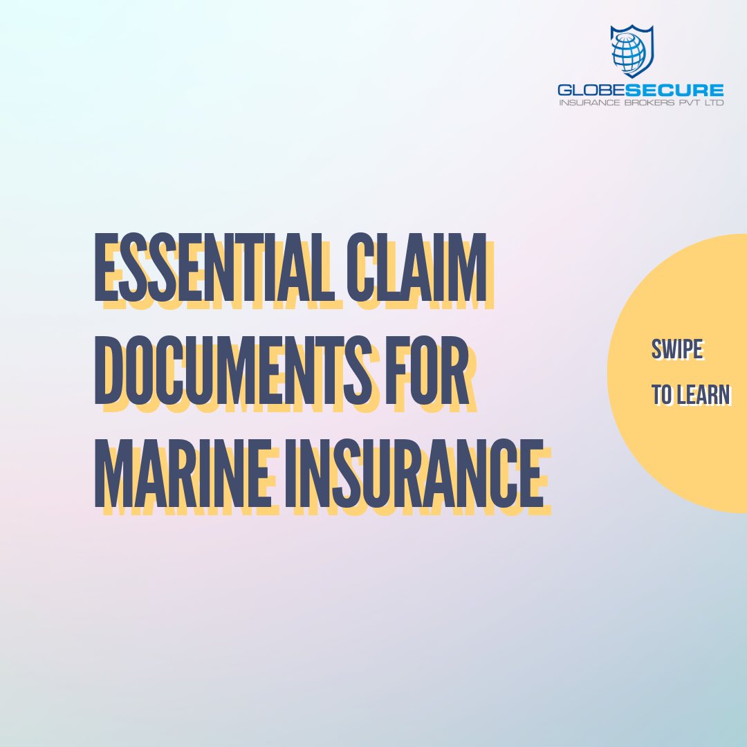 Globe_secure's tweet photo. Essential Claim Documents for Marine Insurance Claims!
#Transitproof: Bill of Lading, Airway Bill, Receipts, Waybills
#Consignmentvalue: Invoice, Stock Transfer Advice, Consignment Note
#Proof of insurable interest
#Additional docs based on claim type, e.g., Police FIR 4theft https://t.co/TZ5FgK8Hd4